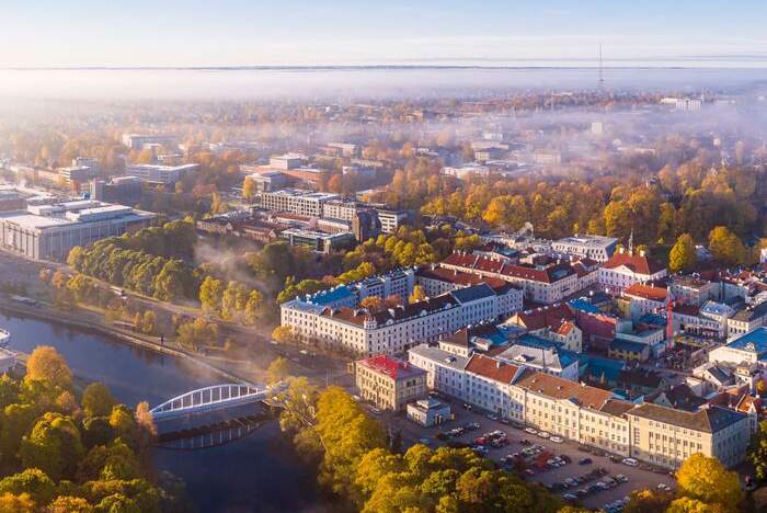 Tartu old town and the Emajõgi river